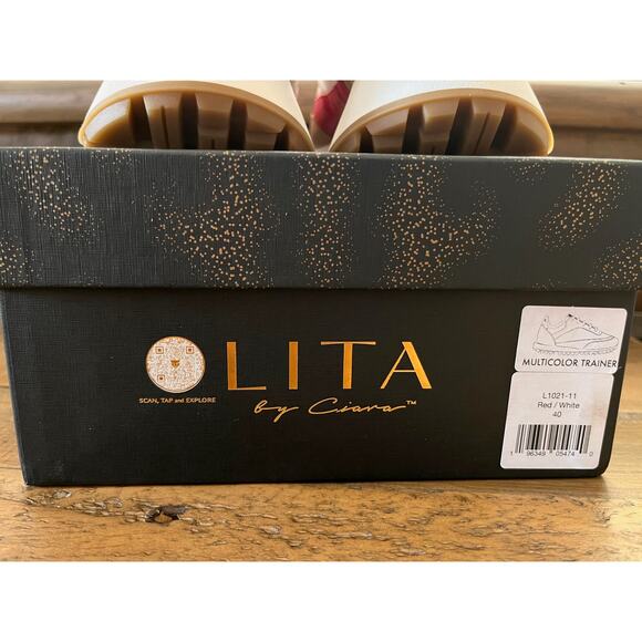 LITA BY CIARA Women's Multi-Color Trainer Red/White Sz EU 40 NIB - Picture 9 of 9